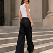 Women’s Wide-Leg Straight Baggy Denim