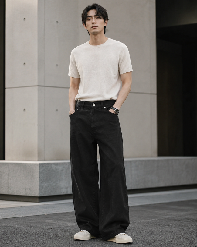 Men’s Washed Casual Denim