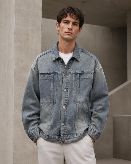 Men’s Loose Casual Denim Jacket