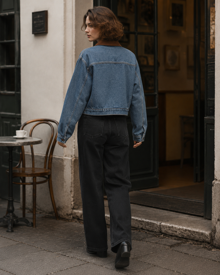 Women’s Washed Retro Denim Jacket