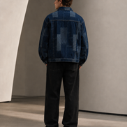 Men’s Loose Patchwork Denim Jacket