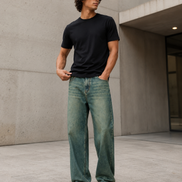 Men’s Straight Washed Denim