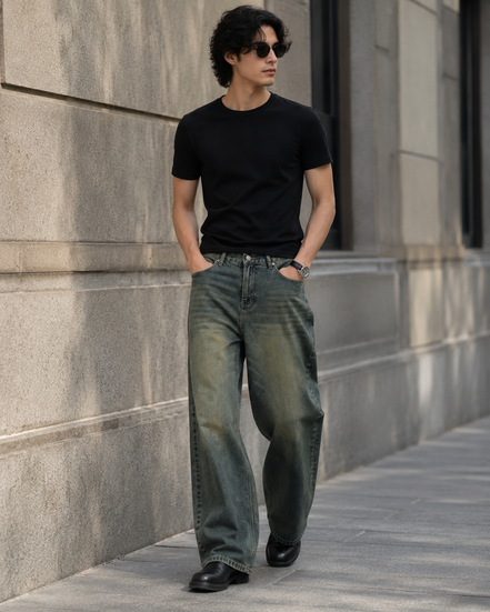 Men’s Washed Casual Denim