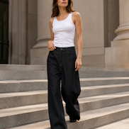 Women’s Wide-Leg Straight Baggy Denim