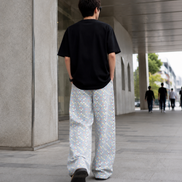 Men’s Casual Jacquard Plaid Denim