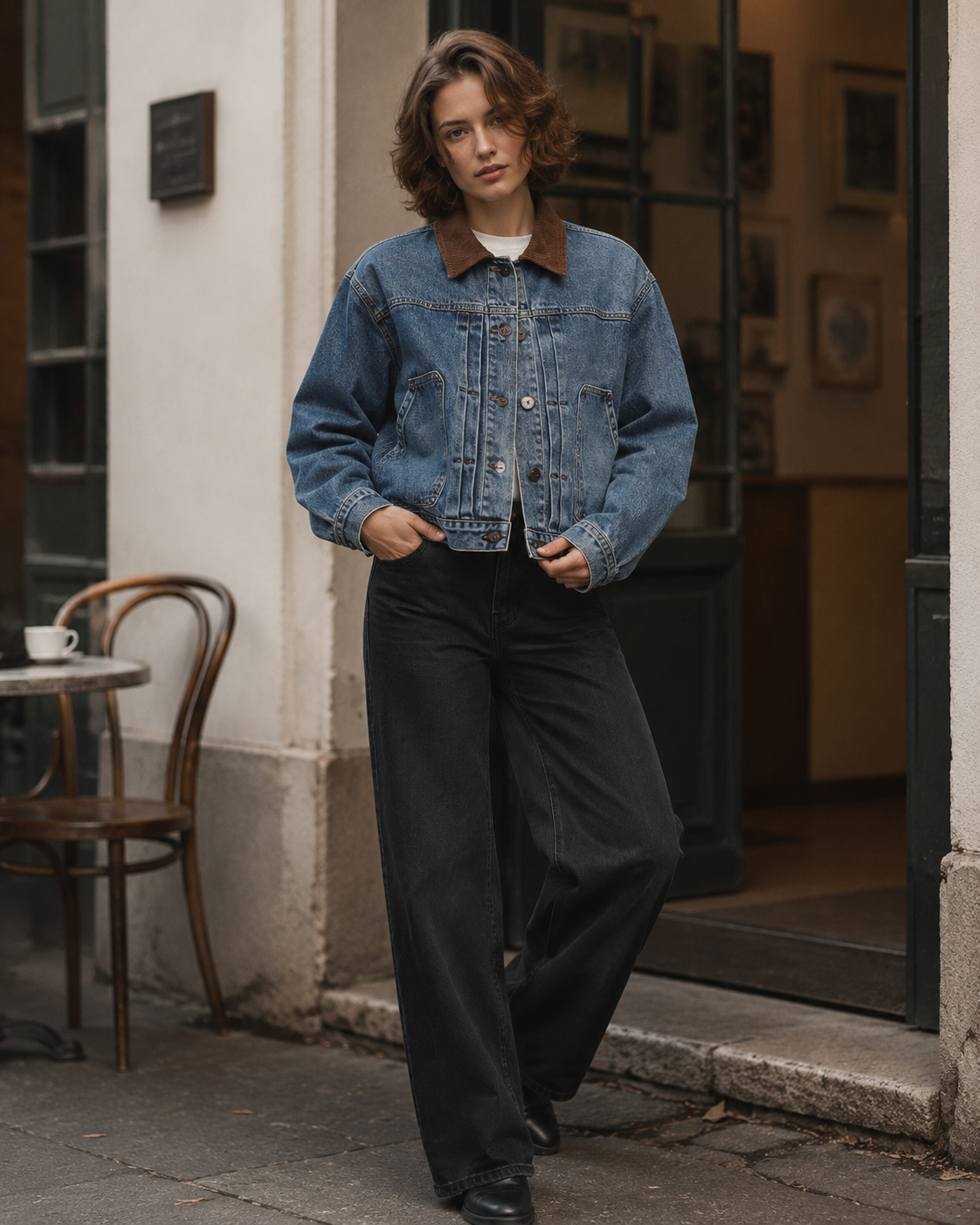 Women’s Washed Retro Denim Jacket