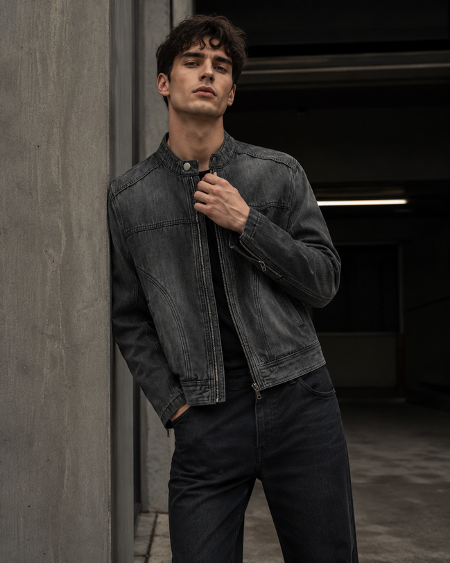 Men’s Deconstructed Street Denim Jacket