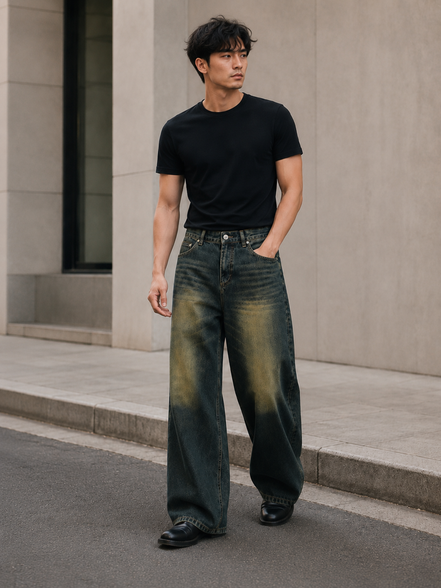 Men’s Washed Casual Denim