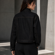 Women’s Stand-Collar Denim Jacket