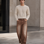 Men’s Straight Washed Denim