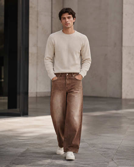 Men’s Straight Washed Denim