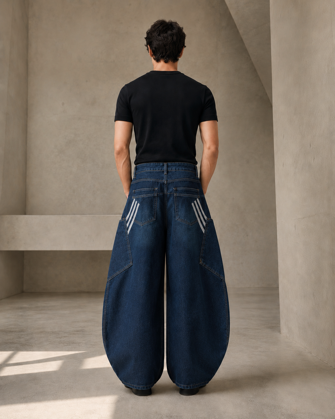 Men’s Scimitar Wide Leg Denim