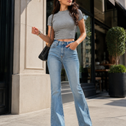 Women’s Slim-Fit Flared Denim