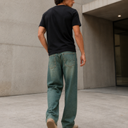Men’s Straight Washed Denim