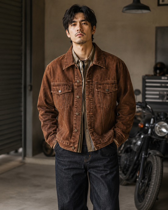 Men’s Retro Workwear Denim Jacket