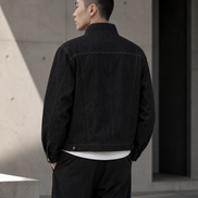 Men’s Stand-Collar Denim Jacket