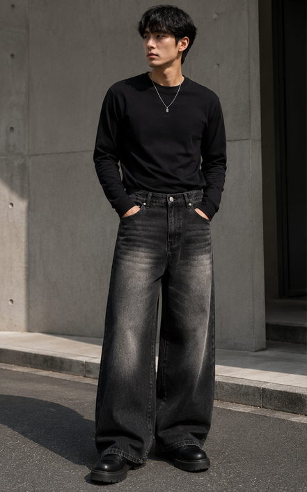 Men’s Washed Casual Denim
