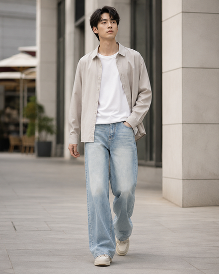 Men’s Washed Casual Denim
