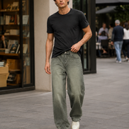Men’s Straight Washed Denim