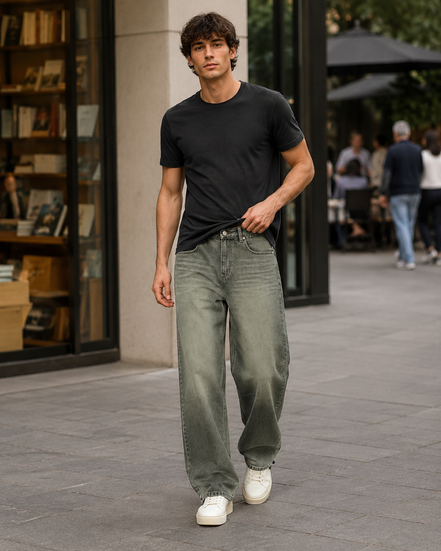 Men’s Straight Washed Denim