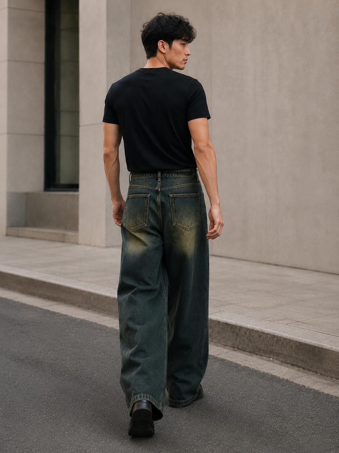 Men’s Washed Casual Denim