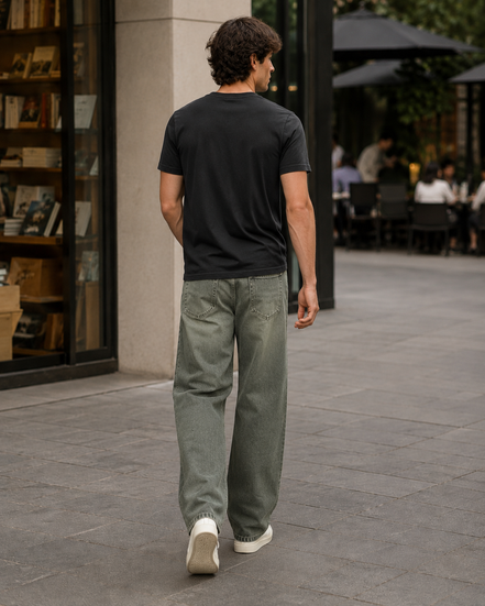 Men’s Straight Washed Denim